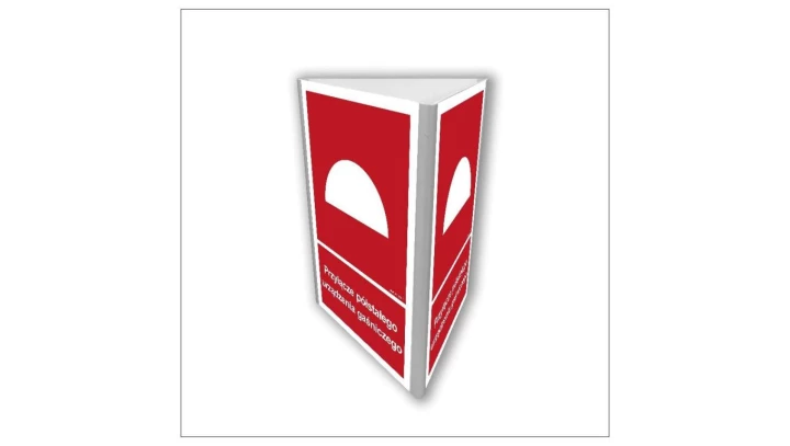 ZNAK - BB804 Przyłącze półstałego urządzenia gaśniczego (3D dościenny) 20 x 30 cm PS - Płyta 1mm foto.