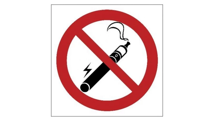 ZNAK - GB057 Zakaz palenia papierosów elektronicznych 35 x 35 cm FS - Folia samoprzylepna foto.