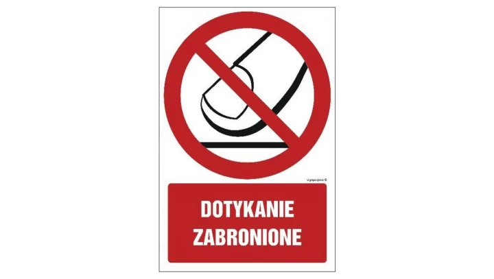 ZNAK - GC050 Dotykanie zabronione 70 x 105 cm PN - Płyta 1mm