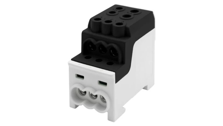 Blok rozdzielczy DBR 200A (1x70,1x35 / 6x16) Al/Cu - czarny