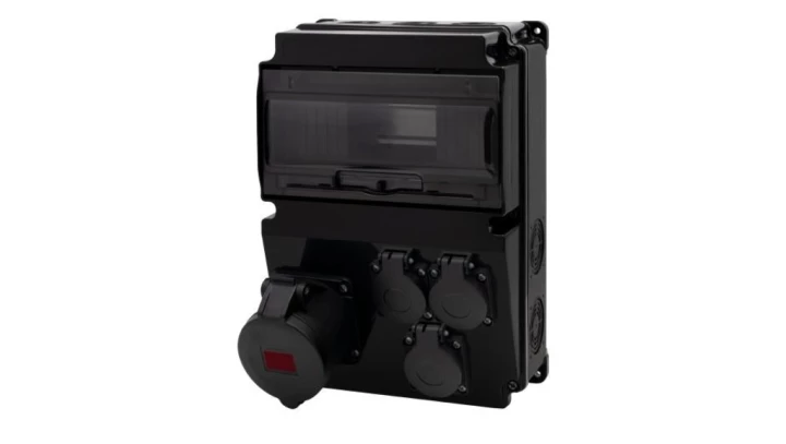 Rozdzielnica LAGO 10M SCENIC - gniazda proste 16A 5p, 3x230V /10 modułów/