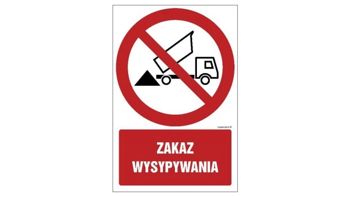 ZNAK - GC034 Zakaz wysypywania 50 x 75 cm KN - Folia podłogowa