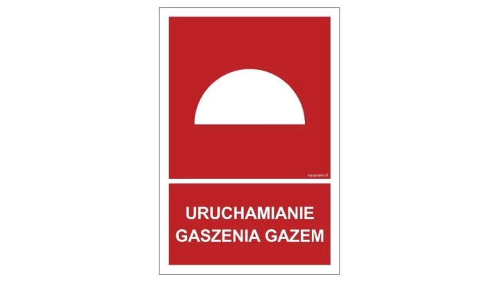 ZNAK - BC062 Uruchamianie gaszenia gazem 10 x 14,8 cm TS - Płyta TD foto.