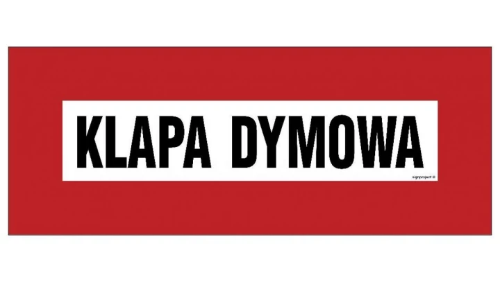 ZNAK - BC102 Klapa dymowa 54 x 21 cm FN - Folia samoprzylepna