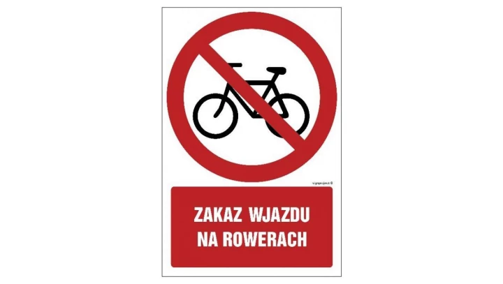 ZNAK - GC065 Zakaz wchodzenia z wózkami 20 x 30 cm TS - Płyta TD foto.