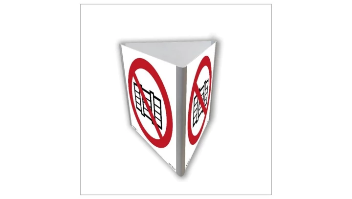 ZNAK - BA804 Nie zastawiać (3D dościenny) 15 x 15 cm PS - Płyta 1mm foto.