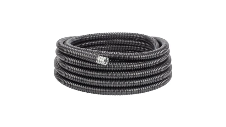Peszel ochronny metalowy Anaconda Multitite roz.25 rura karbowana elastyczna FCE-PU-V0 w powłoce PUR LSOH 1250N UV IP67 czarny 2