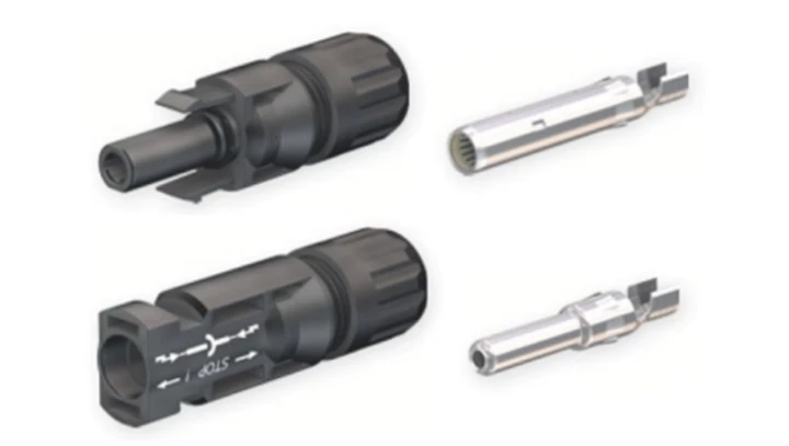 Komplet gniazdo-wtyk MC4 // Multi-Contact PV-KBT 4/6I-UR (+) oraz PV-KST4/6I-UR (-)