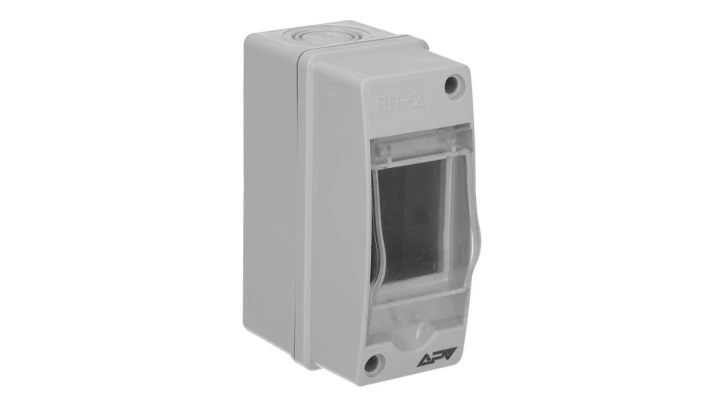Rozdzielnica natynkowa hermetyczna APV-RH-02 1x2 moduły (690V AC / 1000V DC) IP65 54x120x89mm drzwi transparentne Adelid