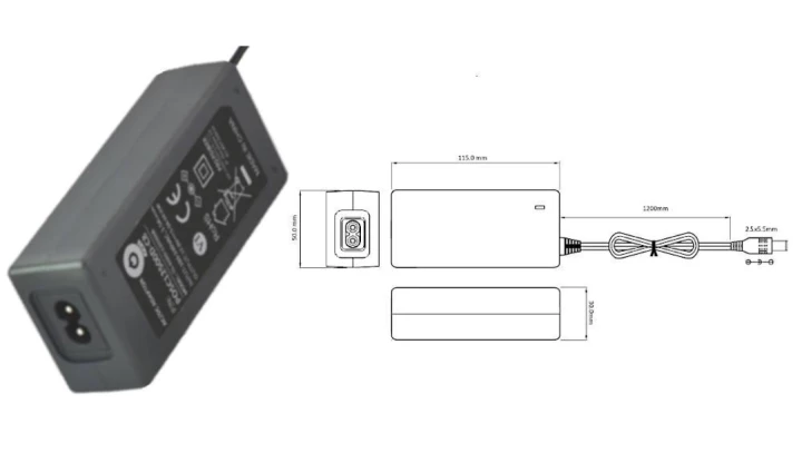 Wtyczkowy zasilacz impulsowy 12V/1A/12W z wtykiem DC - 2.5x5.5