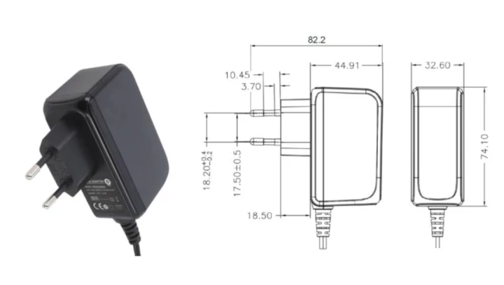 Wtyczkowy zasilacz impulsowy 24V/1A/24W z wtykiem DC - 2.5x5.5