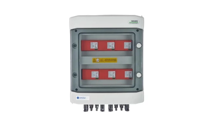 Rozdzielnica przył. DC IP65 EMITER + ogranicznik DC Dehn 1000V typu 1+2, 6x łańcuch PV, 6x MPPT EM-654_D