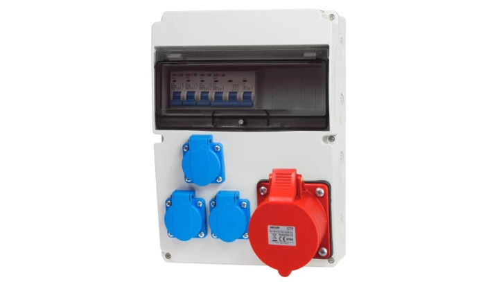 ROZDZIELNICA ROZDZIELNIA SKRZYNKA BUDOWLANA ZABEZPIECZONA 16A 230V RSW013C013