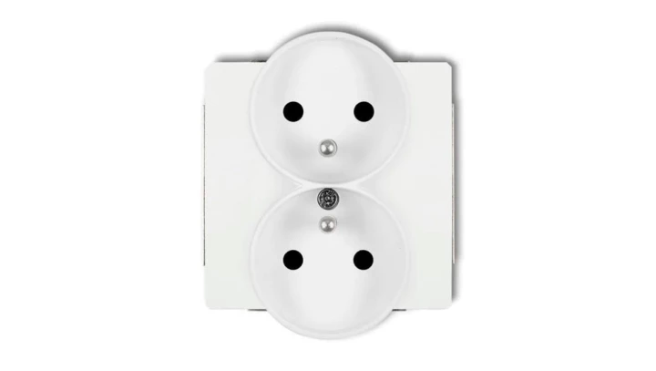 DECO Gniazdo podwójne z/u 2x2P+Z biały DGPR-2zp