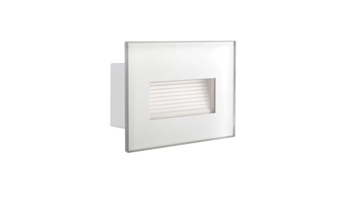 Oprawa do wbudowania LED prostokątna biała GLASI LED 3W P NW-W 140lm 4000K barwa neutralna IP44 33693