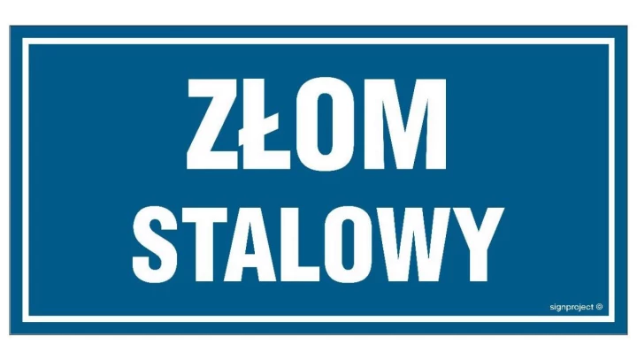ZNAK - OA113 Złom stalowy 40 x 20 cm FN - Folia samoprzylepna