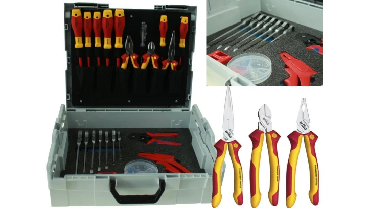 WALIZKA dla elektryka Wiha Energotytan 23 części / PROFESJONALNA WALIZKA LBOXX20 / WKRĘTAKI IZOLOWANE, ZACISKARKA, KLUCZE
