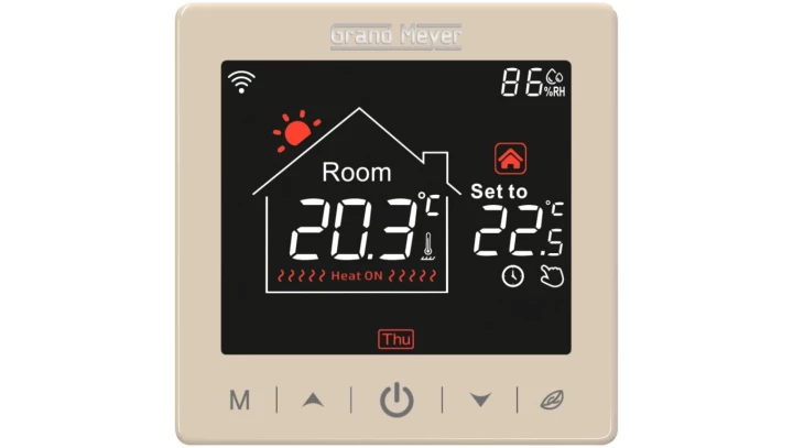 Programowalny termostat Grand Meyer SN-15 z Wi-Fi (złoty)