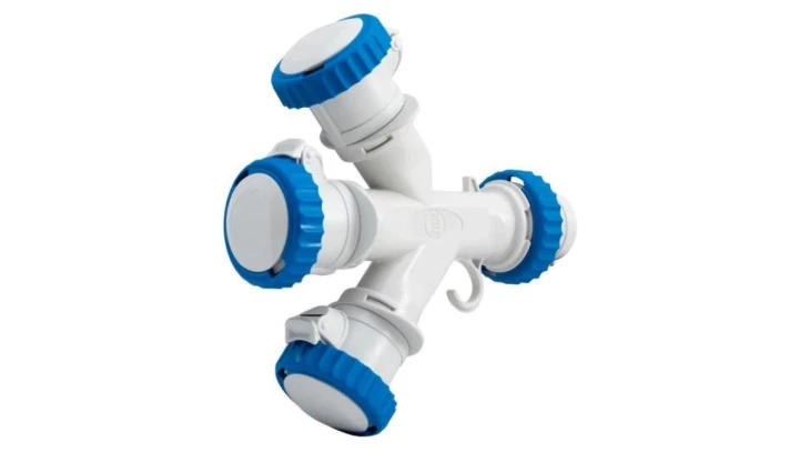Adapter kempingowy wtyk 16A 3p przemysłowy IP67 , gniazdo 3x16A 3P przemysłowe IP67