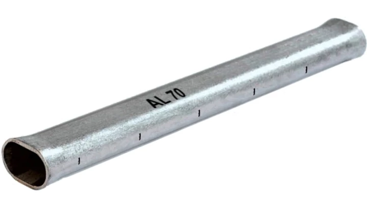 Złączka płasko-owalna do karbowania przewodów Al linii napowietrznych 50mm2