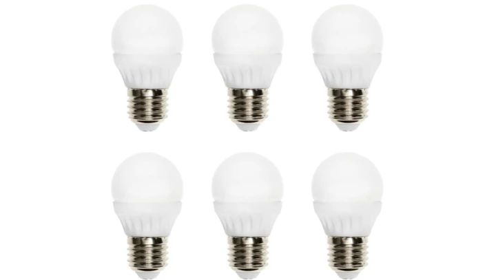Żarówka LED E27 230V 6W kula 520lm ciepła komplet 6szt