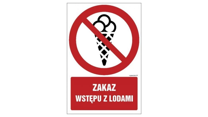 ZNAK - GC068 Zakaz wstępu z metalowymi implantami 70 x 105 cm FS - Folia samoprzylepna foto.