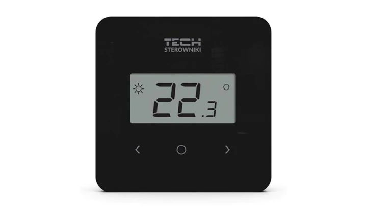 TECH R-12B - Regulator pokojowy do listwy L-X i L-12 przewodowy kolor czarny