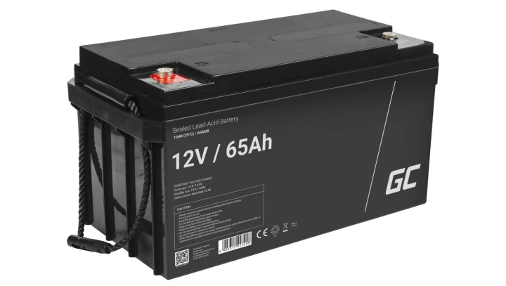 Green Cell AGM VRLA 12V 65Ah bezobsługowy akumulator do kamper, systemów fotowoltaicznych, łodzi