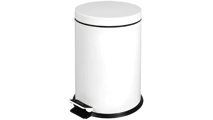 Kosz łazienkowy na śmieci 20 l stalowy biały