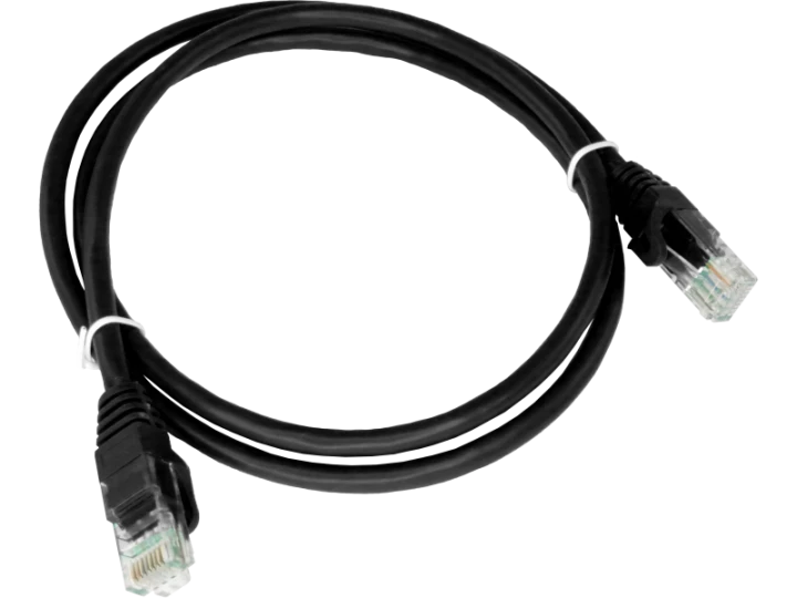 Patch-cord U/UTP kat.6 PVC 1.0m czarny KKU6CZA1