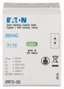 Wkład ogranicznika przepięć B+C Typ 1+2 25kA 240V SPRT12-350 195237
