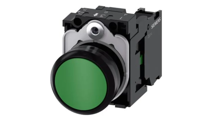 Przycisk 1NO zielony 3SU1100-0AB40-1BA0