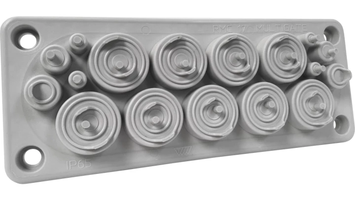 Przepust wielootworowy RMC17 IP65 RAL 7035 kolor szary UL94 V-0 MBA1N17X11