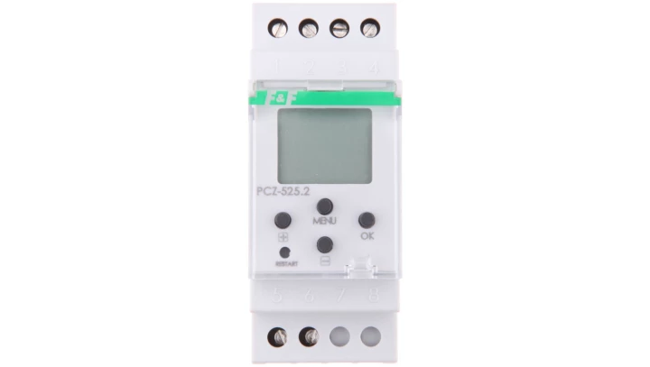 Zegar sterujący cyfrowy 16A astronomiczny jednokanałowy z programowalną przerwą nocną 24-264V AC/DC PCZ-525.2