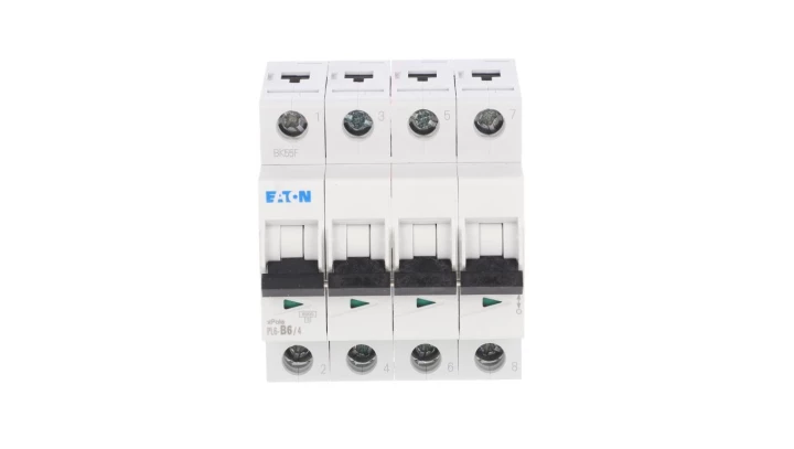 Wyłącznik nadprądowy 4P B 6A 6kA AC PL6-B6/4 166505