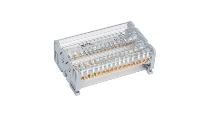 Blok dystrybucyjno-rozdzielczy MOBLOCK 4P 125A-15 2x35mm2 + 2x25mm2 + 11x6mm2 TS35 MAB4126A18
