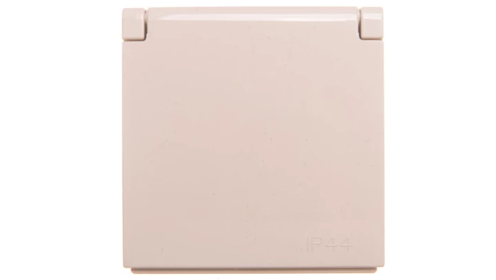 Simon 54 Pokrywa gniazda do wersji IP44 z przesłonami z klapką kremowa DGZ1BUZP/41