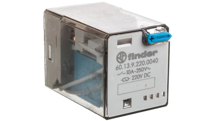 Przekaźnik przemysłowy 3P 10A 220V DC przycisk testujący mechaniczny wskaźnik zadziałania 60.13.9.220.0040