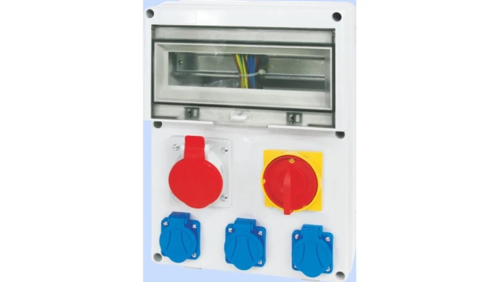 Rozdzielnica stacjonarna 12 modułów, łącznik 0-1 40A, 1x16A 3P+N+Z, 3x16A 2P+Z RSE-04 942092