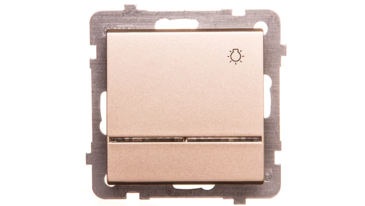 SONATA Przycisk /światło/ z podświetleniem szampański złoty ŁP-5RS/m/39