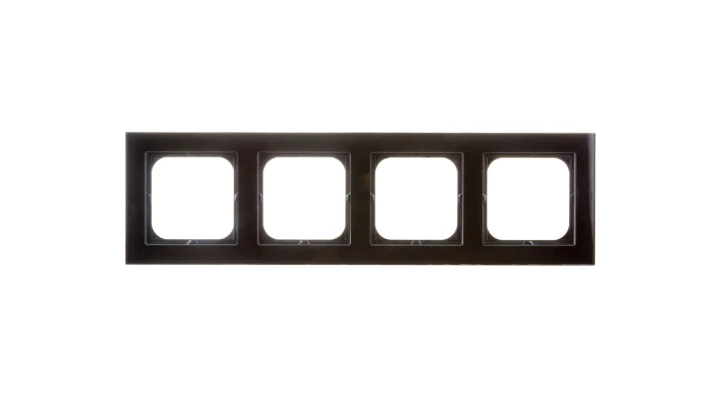SONATA Ramka poczwórna czarne szkło R-4RG/32