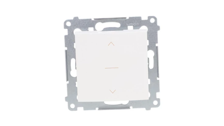 Simon 54 Premium Łącznik żaluzjowy trójpozycyjny 1-0-2, szybkozłącza, biały DZW1K.01/11