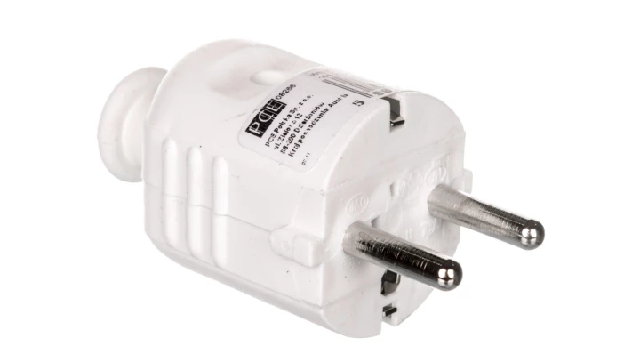 Wtyczka prosta 10/16A 2P+Z UNI-SCHUKO IP20 biała 08266