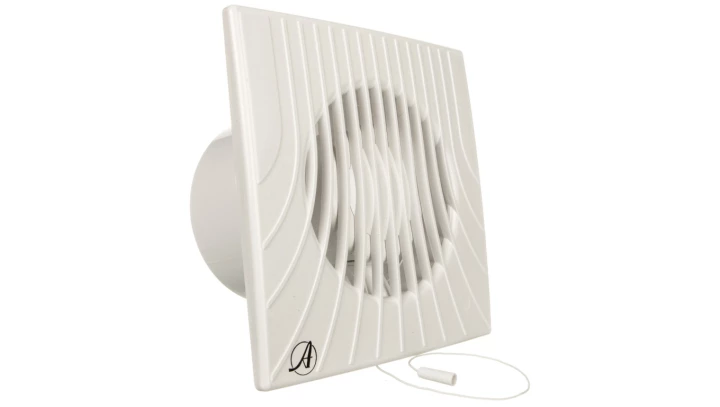 Wentylator wyciągowy fi 100 14W 98m3/h 230V IPX4 biały włącznik pociągany E0007848W WA100W