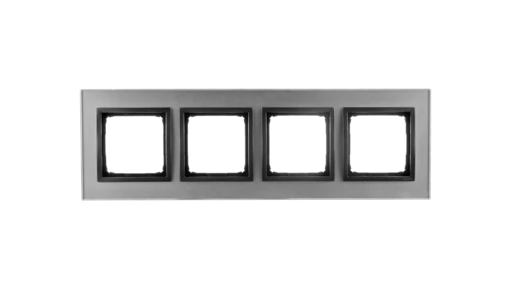 Simon 54 Nature Ramka poczwórna szkło BURZOWA CHMURA DRN4/72