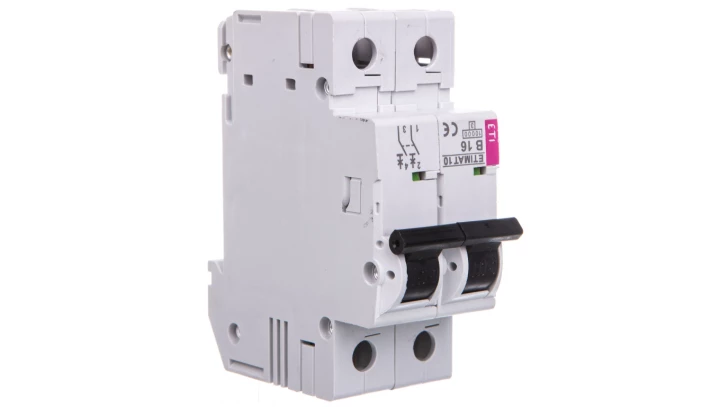 Wyłącznik nadprądowy 2P B 16A 10kA AC ETIMAT10 002123716