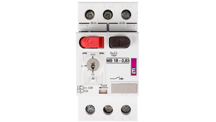 Wyłącznik silnikowy 3P 0,12kW 0,4-0,63A MS18 004600343