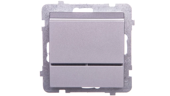 SONATA Łącznik hotelowy z podświetleniem srebro mat ŁP-15RS/m/38