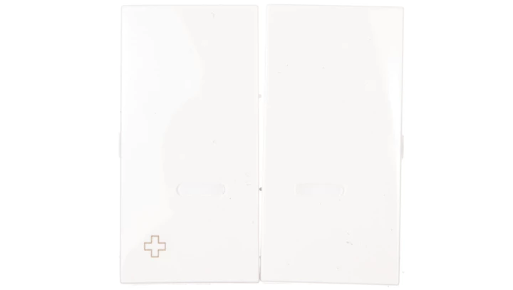 Simon 54 Klawisz podwójny do SW5M i SP2M z podświetleniem antybakteryjny biały DKW5L/AB11