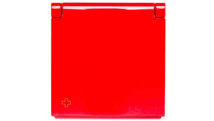 Simon 54 Pokrywa gniazda do wersji IP44 z przesłonami antybakteryjna czerwona DGZ1BUZP/AB22